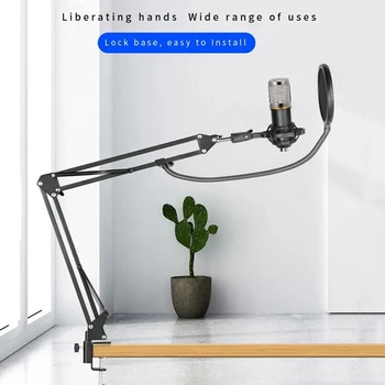 

MK-F200TL Reverberation Microphone Set 360° Universal Cantilever Bracket Anchor Live K Song Condenser Microphone Set