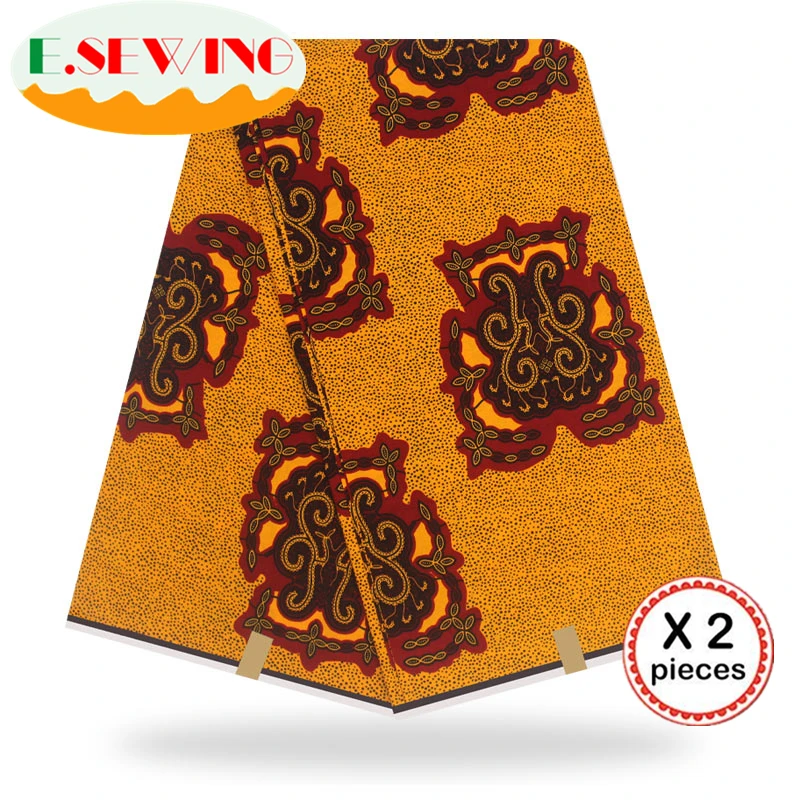 Африканская восковая ткань с принтом Анкара для шитья Анкара африканская ткань 12 ярдов нигерийская хлопковая ткань Гана для платья 90105