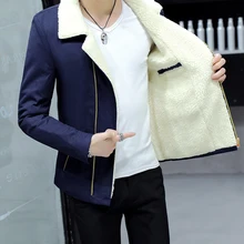 

Mens Coats Plush Mens Clothes Shorts Jacket Men 2021 Winter Clothes Men Jackets and Coats Clothes Youth Men's Coat Lapel Comfort