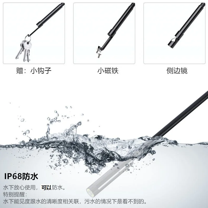 8MP 1944P 3 배 줌 무선 WIFI 내시경 CMOS 내시경 검사 USB Otoscope 카메라 디지털 현미경