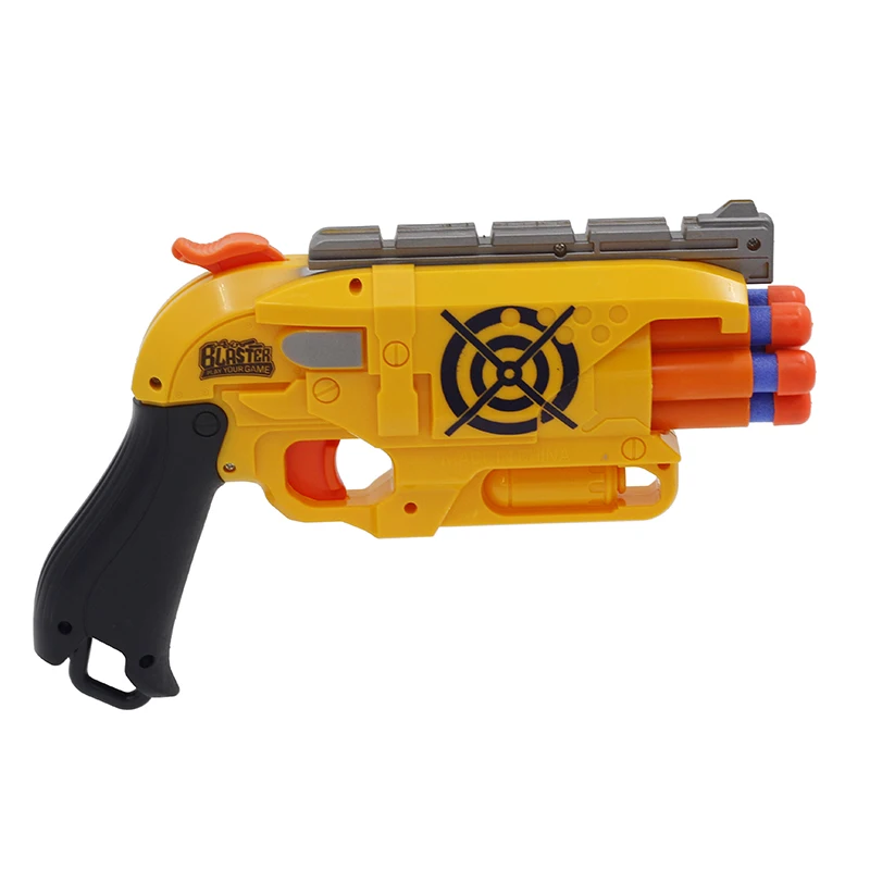 Новое поступление, ручной мягкий пулевидный пистолет, костюм для Nerf пуль, игрушечный пистолет, пистолет, Дротика дальнего действия, мини-игрушечный пистолет, детский подарок - Цвет: YELLOW