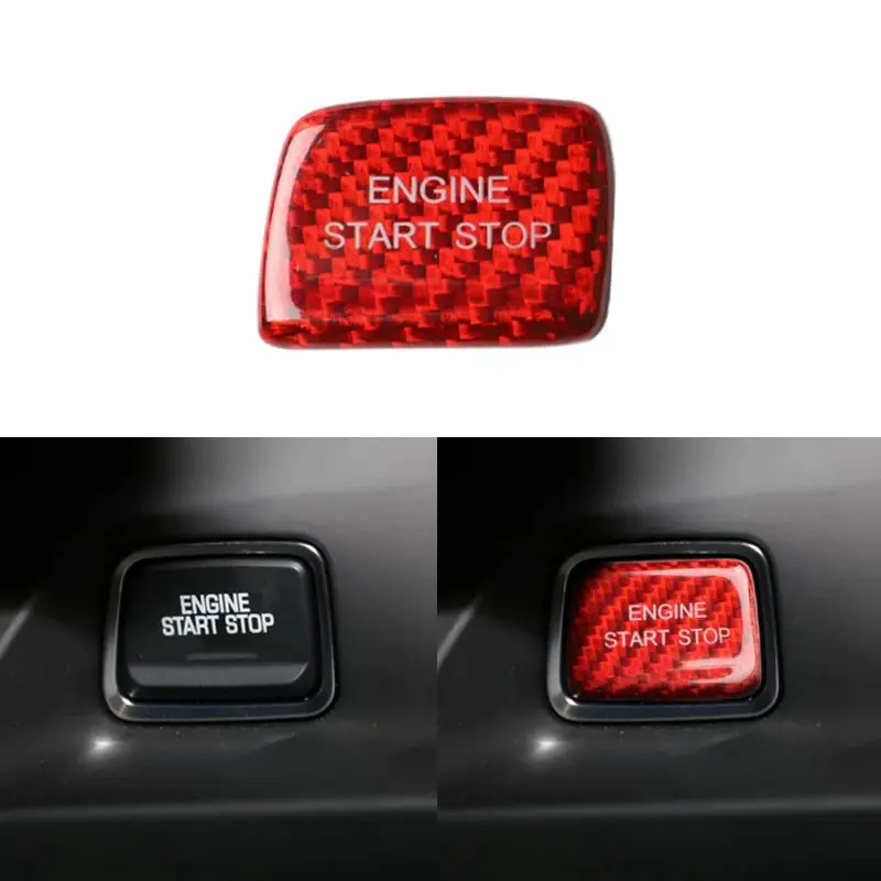 Автомобильная кнопка остановки двигателя наклейка из углеродного волокна для Chevrolet Camaro