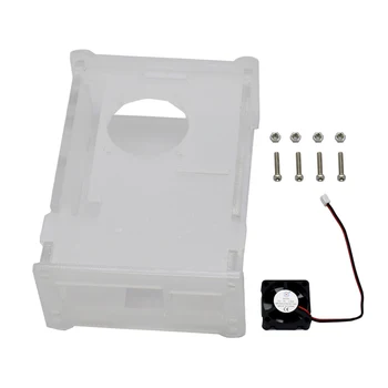 

1Set Clear Acrylic Case Enclosure Box with Cooling Fan for Raspberry Pi 4 Model B Accessories Drop Ship