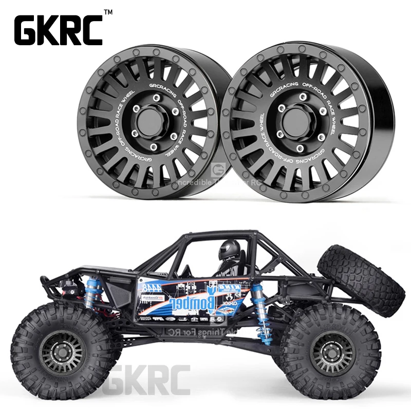Пара металлических колес 2 дюйма для гусеничного автомобиля 1/10 Rc Trx4 Mustang Rc4wd D90 D110