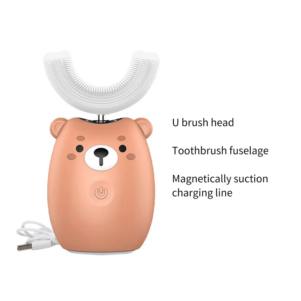 Children U-Type Electric Toothbrush Rechargeable Sonic Automatic Electric Toothbrush Without Toothpaste
