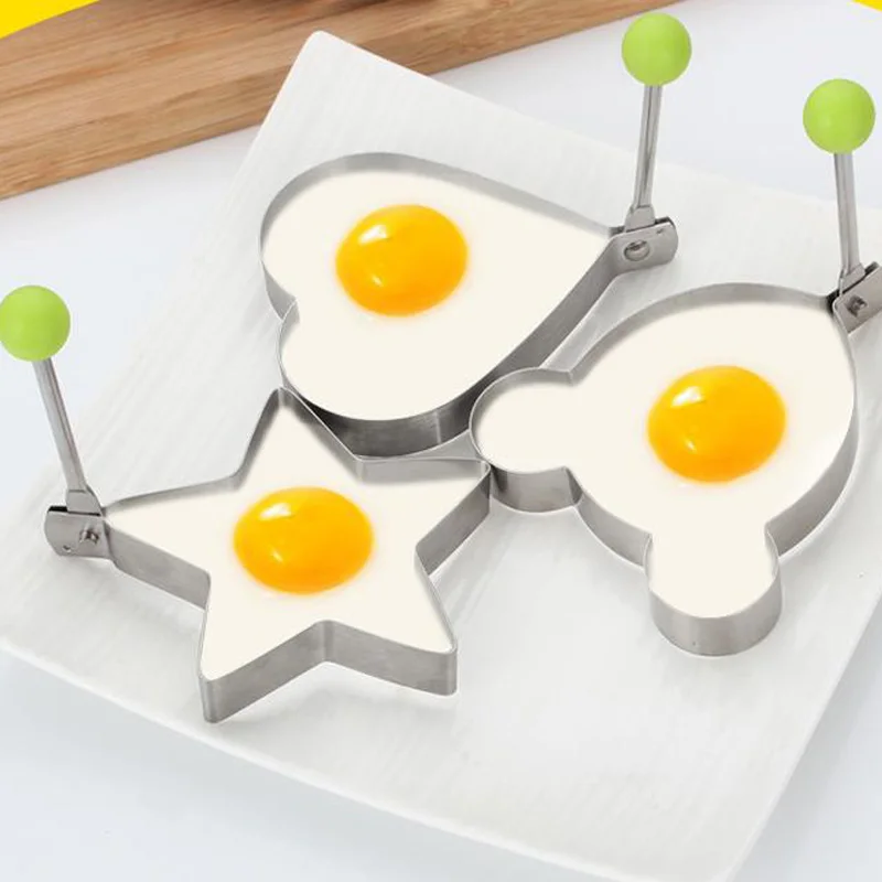 3PCS Stainless Steel Fried Egg Shaper Pancake Mould Omelette Mold Frying Egg Cooking Tools Kitchen Accessories Gadget