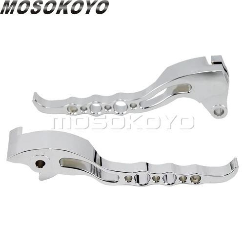Алюминиевый руль мотоцикла тормоза управления сцепления рычаги для Suzuki Boulevard M109R 2006- 17 хром/черный - Цвет: Chrome