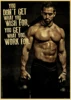 Muscle Bodybuilding Fitness Motivational Quotes Vintage kraft paper Painting Poster Wall Picture Print for Home Gym Office Decor ► Photo 2/6