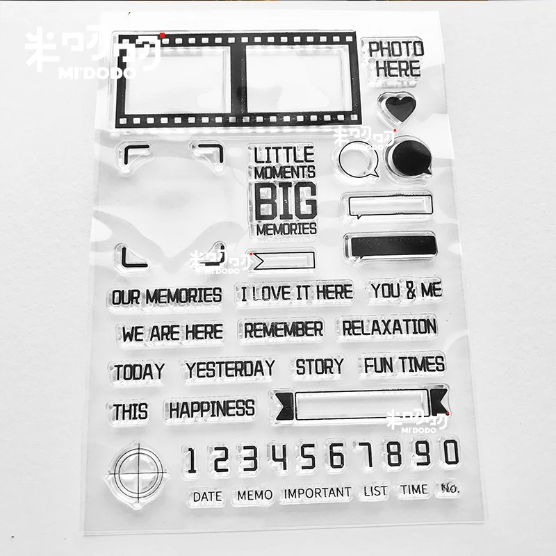 

Photo Stamps 11*16 for Scrapbooking Card Making Bullet Journal Craft Sweet Transparent Silicone Stamps Film Roll New 2019 Rubber