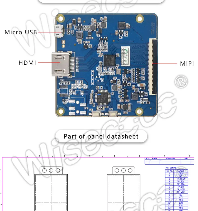 Wiscoco oled экран 5 дюймов 720*1280 ips lcd с HDMI mipi драйвер платы для мобильного телефона H497TLB01.4