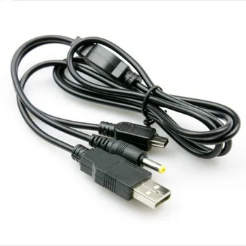 

100pcs New Charger for Sony PSP 2000 3000 Game Console 1.2M Charger Power 2 In 1 USB Data Transfer Charging Cable Cord