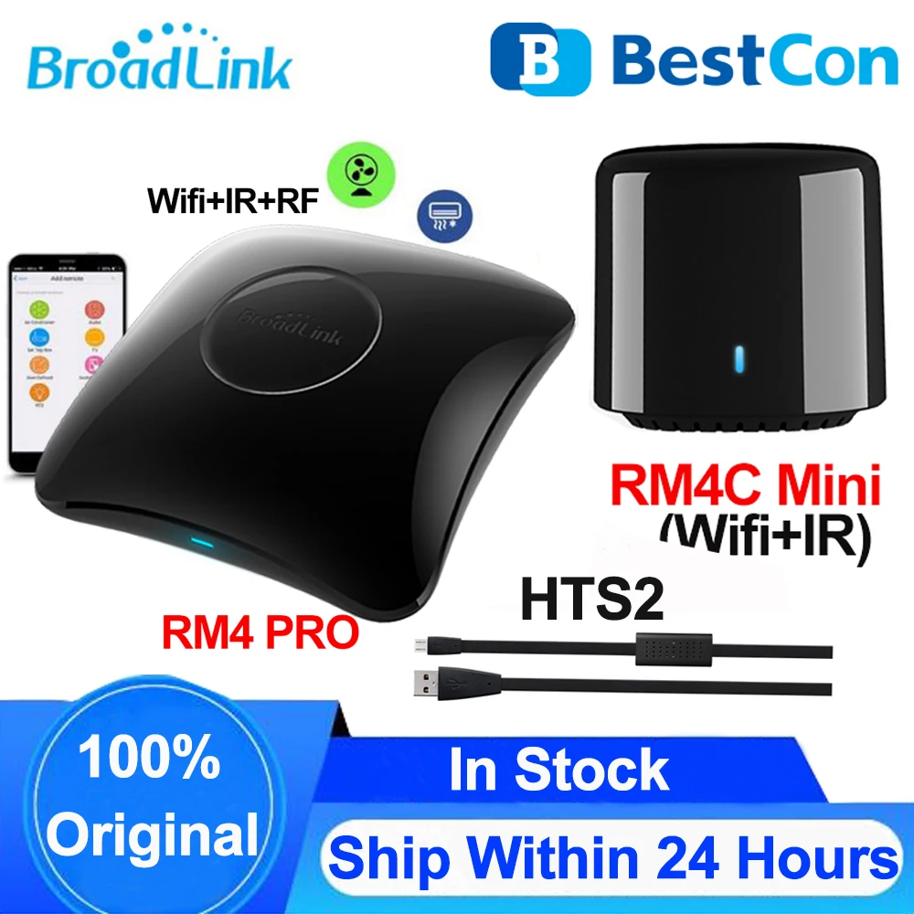 Broadlink RM4 PRO BestCon RM4C Mini Smart Home Wifi IR RF Remote Control Universal Remote HTS2 Temperature and Humidity Sensor