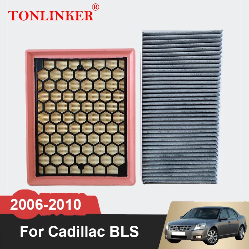 

TONLINKER Air Filter Cabin Filter For Cadillac BLS 2006 2007 2008 2009 2010 2.0T 2.8T OEM 55557597 5835142 5304500 1808617 2Pcs
