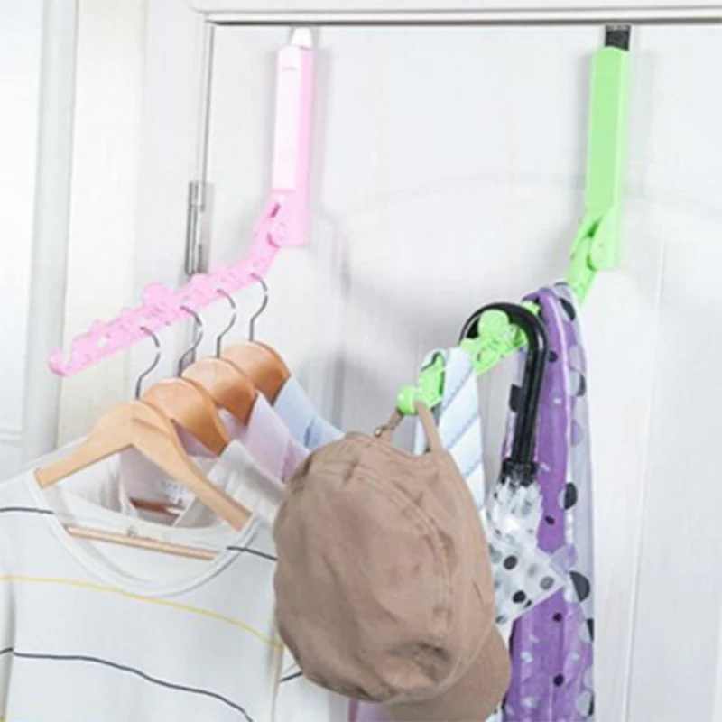 

Bathroom drying rack free punching foldable wall hanger clothes rack hanger hole door hanger thickening non-slip home drying rack