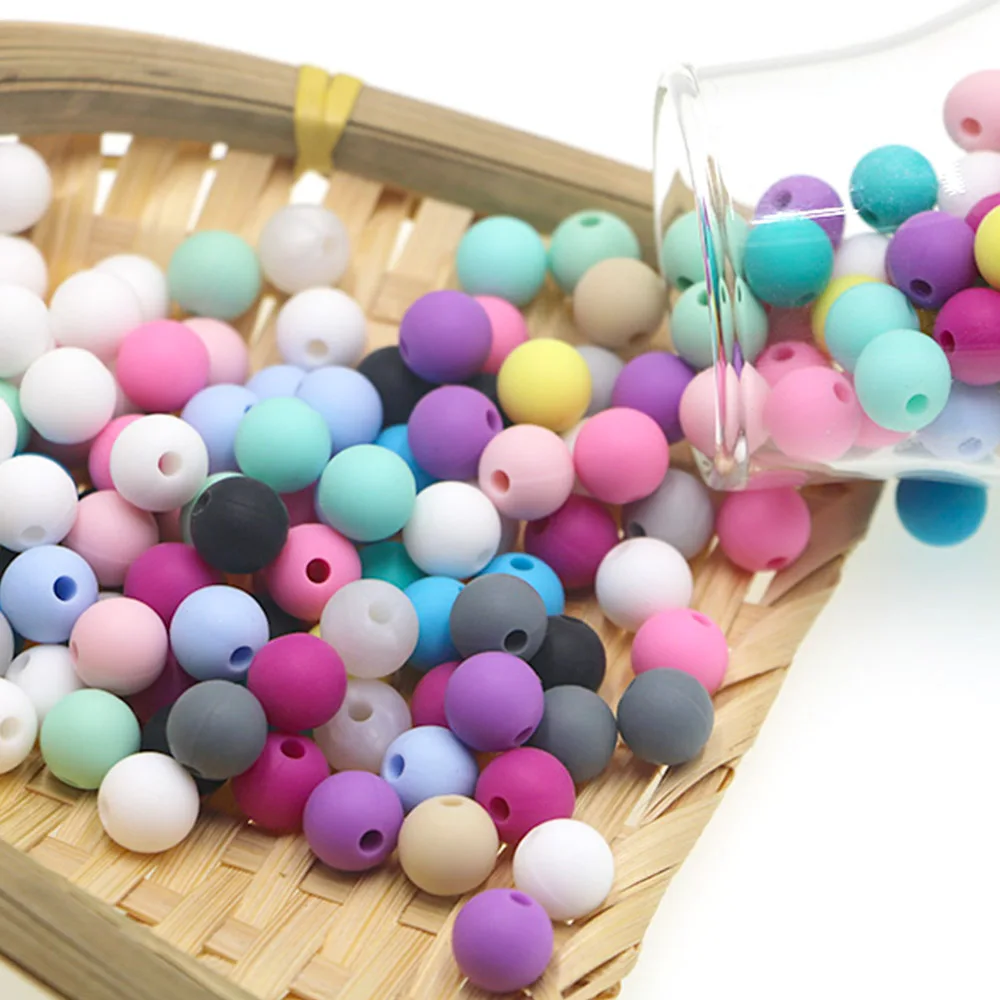 Kovict 300/500/1000 Pcs Silicone Beads 9mm Round Food Grade Teething Beads DIY Pacifier Necklace Accessories Baby Products 5 Kovict 300/500/1000 Pcs Silicone Beads 9mm Round Food Grade Teething Beads DIY Pacifier Necklace Accessories Baby Products 5