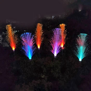 

Solar Bollard Light 2pcs/set Waterproof Outdoor Path Garden Lamp Led Solar Stick Lights Reed LED Solar Powered Lawn Light