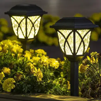

2Pcs LED Solar Lawn Light Garden Pathway Outdoor Landscape Lighting