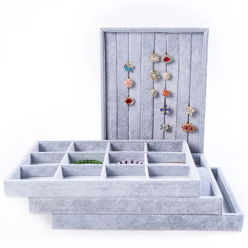 

Ice Crytal Velvet without Cover Jewelry Tray Jewelry Display Tray Accessories Storage Tray Manufacturers Wholesale