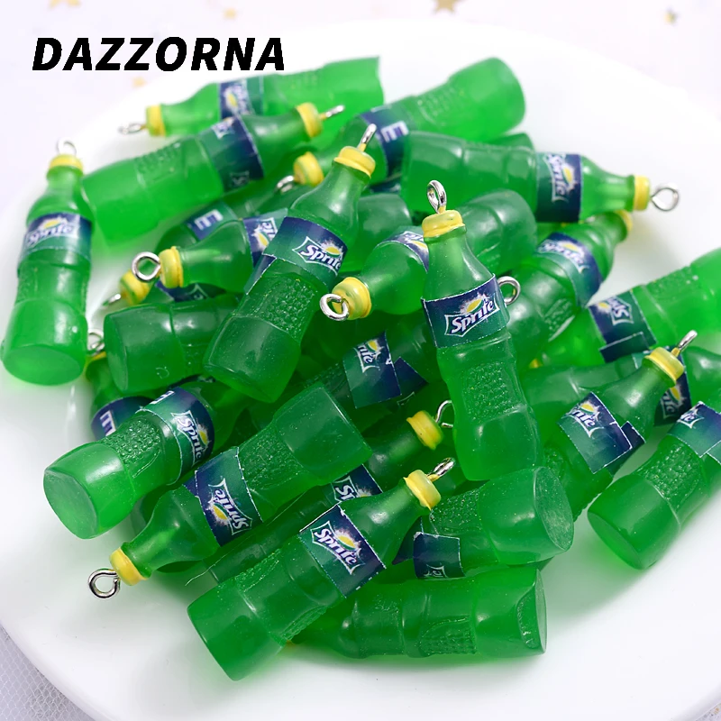 Cartoon Cute Drink Bottle Shape Acrylic Pendants Charm Pendants For Jewelry Makeing Diy Handmade Bracelet 5clors 10Pcs/Pack acrylic charms