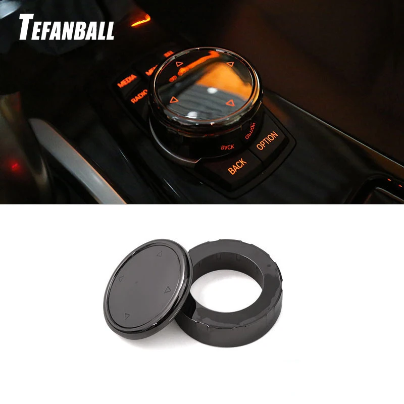 

For iDrive Car Multimedia Button Cover Trim Knob Sticker for BMW F10 F20 F30 3/5 Series X3 X4 For NBT Controller Ceramic Black