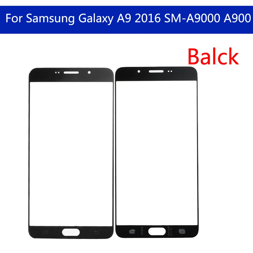 10pcs\lot 6.0" For Galaxy A9 SM-A9000 SM-A9000Z A900 A9000 A9000Z Front Outer Glass Touch Screen Lens Replacement