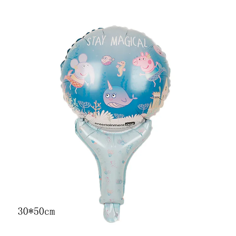Свинка Пеппа вечерние принадлежности 1 шт. Свинка Пеппа фольга с днем рождения воздушные шары на день рождения украшения для детской вечеринки Свинка Пеппа игрушки на день рождения - Цвет: Battering balloon5