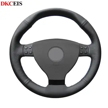 

DIY Hand-stitched Black Soft Artificial Leather Car Steering Wheel Cover for Volkswagen VW EOS MK5 2008 2006 2005