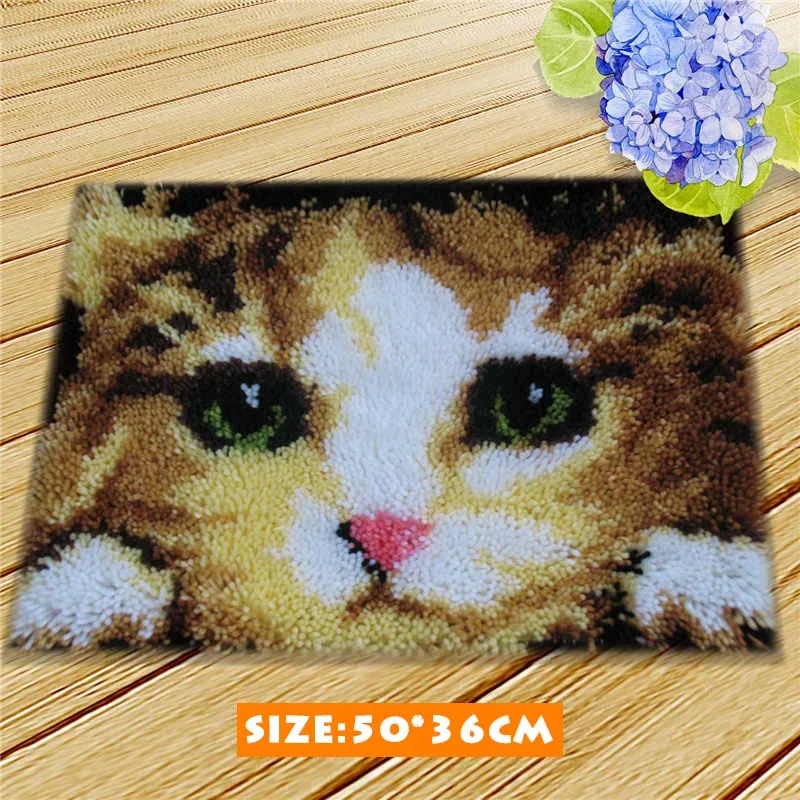 AZD122 Almofadas Smyrna Knooppakket кошка собака Klink Haak Kussen Bloem комплект Klink Haak Kleed Bloemen наборы Diy рукоделие коврик вышивка 3D - Цвет: AZD122