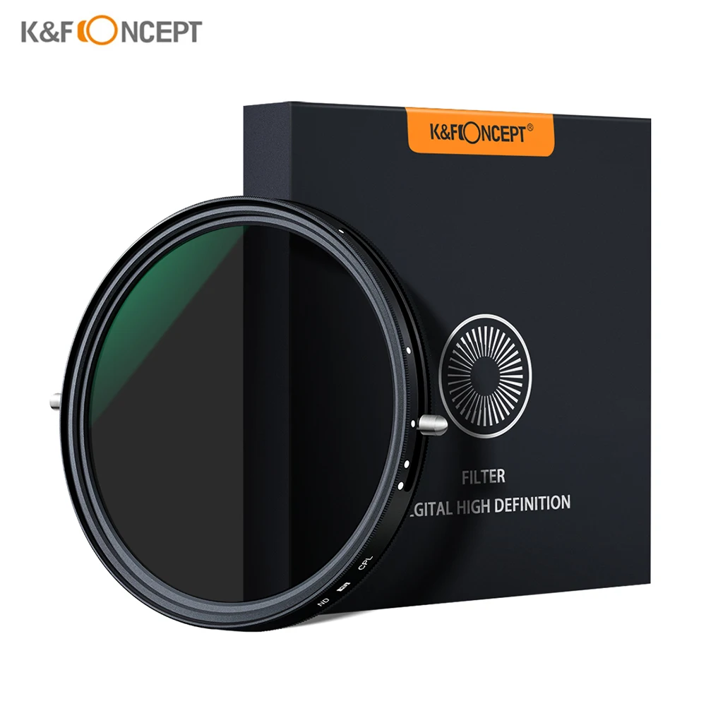 

K&F CONCEPT 67/72mm 2-in-1 ND Filter Neutral Density Fader 5-Stop ND2-ND32 CPL Circular Filter for Canon Sony Nikon Camera Lens