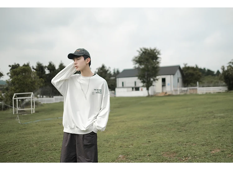 Privathinker Men's Casual Hip Hop Printed Sweatshirts Men O-Neck Cotton Hoodies Male Loose Fashion Korean Clothes Oversize
