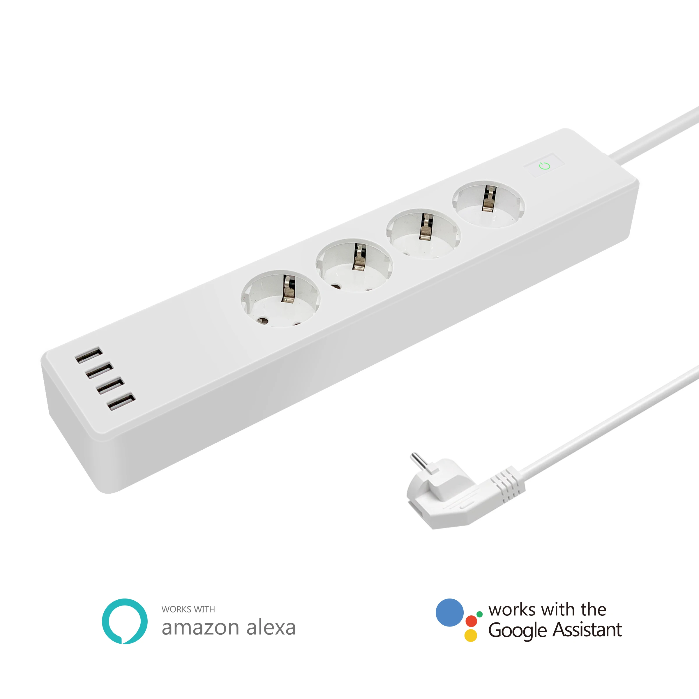 Tuya Smart Wifi power strips 4 умные розетки с 4 usb-портами ЕС синхронизация голосового приложения беспроводной пульт дистанционного управления работает с Alexa