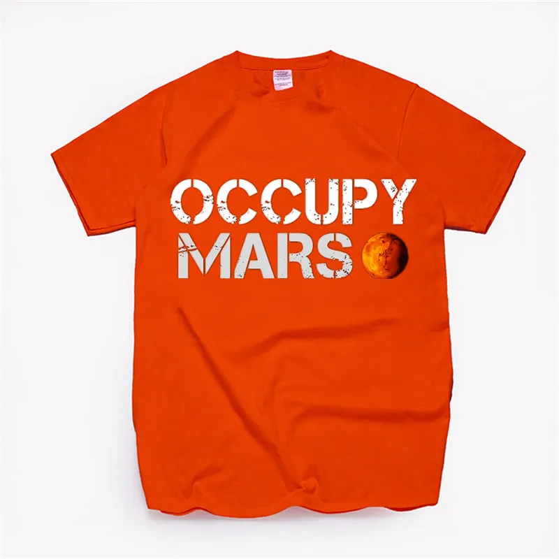 Женская хлопковая Футболка Occupy Mars Spacex, унисекс, скейтборд, Рождественская футболка, женская одежда для девочек, уличная рубашка