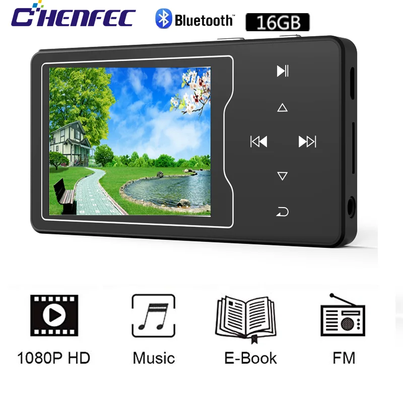 MP4 плеер Bluetooth4.2 с динамиком 16 Гб 2 4 дюйма HD большой цветной экран HIFI без потерь