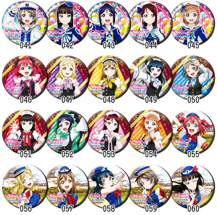 ZXFJXR 1 шт. 58 мм аниме Love Live Sunshine Aqours Ruby Dia Hanamaru Kunikida значки брошь значок | Украшения и
