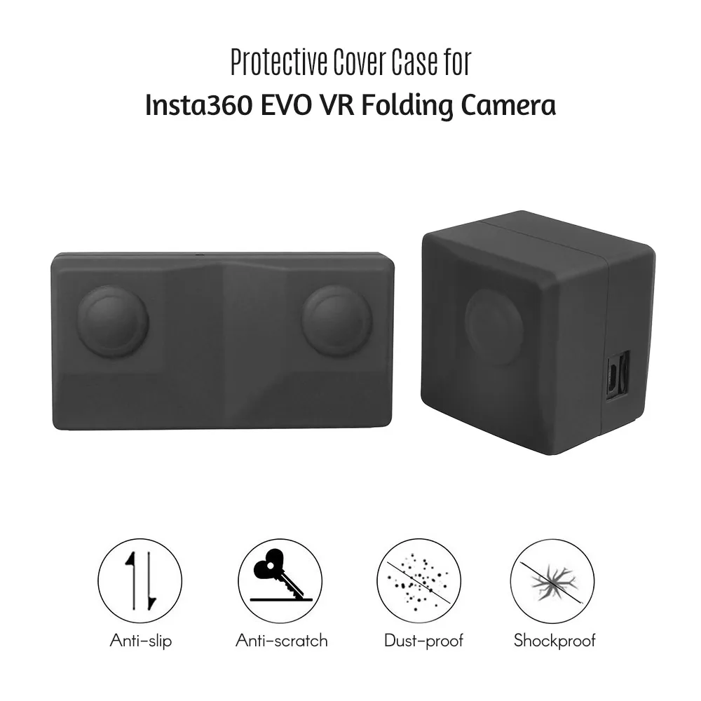 Мягкий силиконовый защитный чехол-держатель, защитный чехол для путешествий, чехол для Insta360 EVO VR, складные аксессуары для камеры