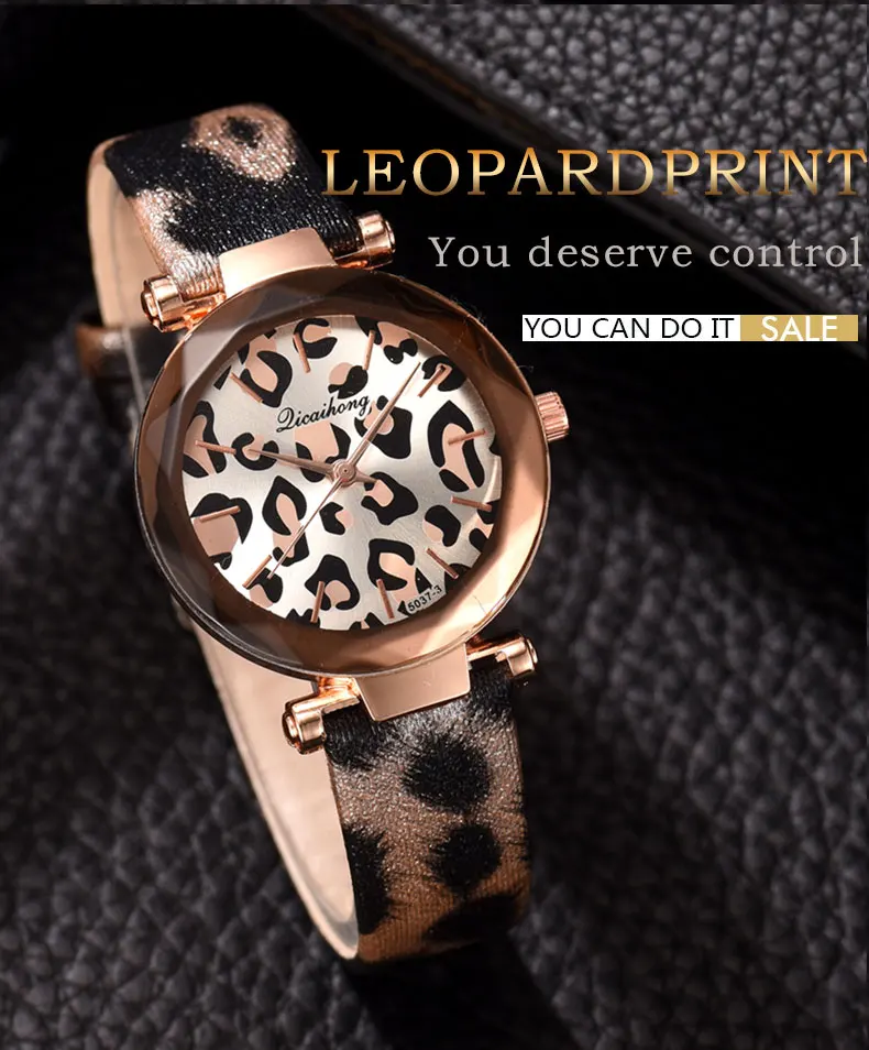 Романтические женские кварцевые часы роскошные сексуальные леопардовые часы с принтом для девочек огранка камня футболка по индивидуальному заказу распродажа Reloj Mujer подарок для влюбленных Новинка