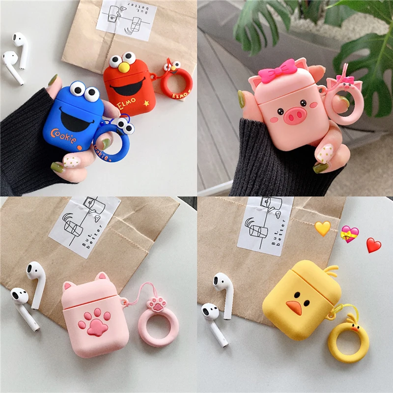 

New Cartoon Wireless Bluetooth Earphone Case For Apple AirPods Silicone Charging Headphones Cases For Airpods 2 Protective Cover