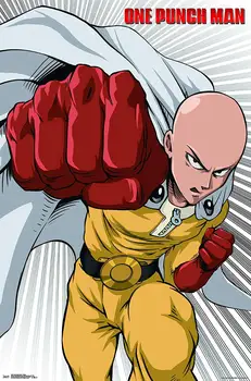 

Japanese Poster One Punch Man Art Prints Original Canvas Artwork 20 x 28 Inches,No Frame
