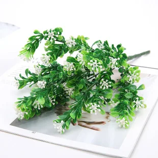 

5pcs artificial 32cm Milan grass plastic flower artificial plants greenery artificial grass home decoration fake plants