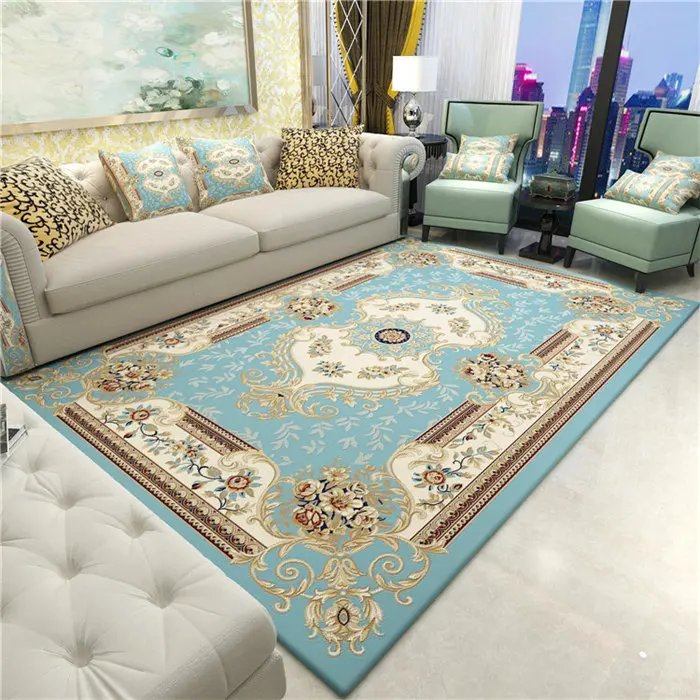 01LB Sky Blue Нескользящий коврик для пола, дивана, стола, ковер рядом с водопоглощающими коврами для кухни и гостиной, Европейский Стильный коврик, tapete para sala - Цвет: 01LB Sky Blue