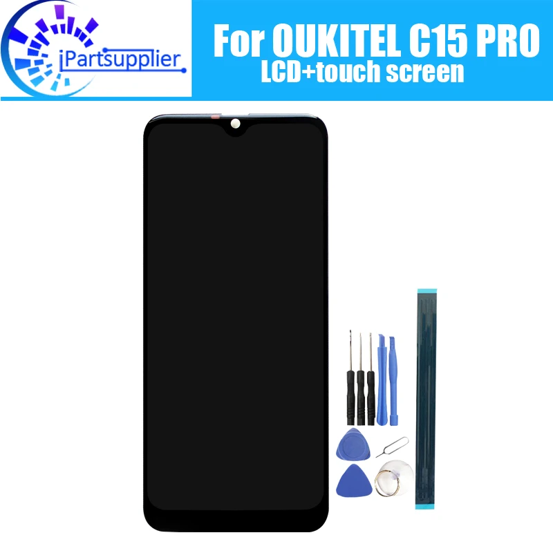 Goedkoop 6.09 inch OUKITEL C15 PRO Lcd scherm + Touch Screen Digitizer Vergadering 100% Originele LCD + Touch Digitizer voor OUKITEL c15 PRO