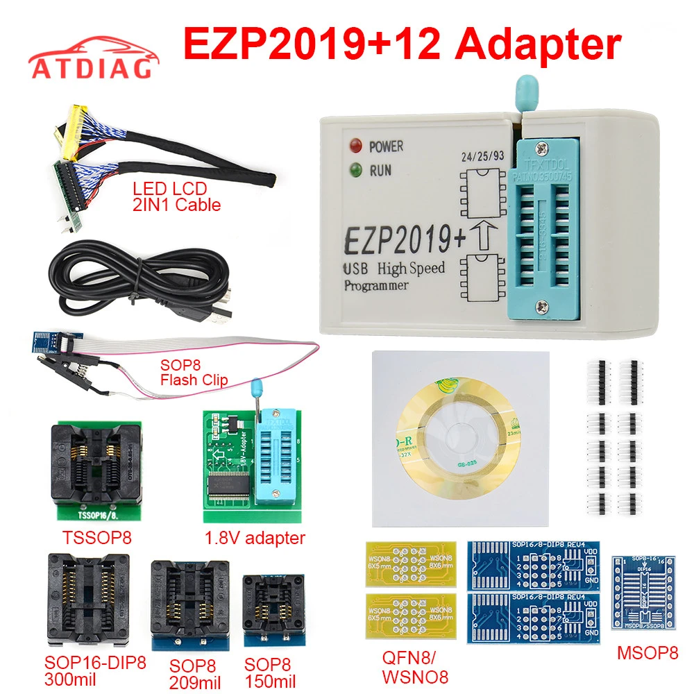 best car battery charger ezp 2019 support WIN7&8 64bit NEW EZP2019 high-speed USB SPI Programmer 24 25 93 EEPROM 25 flash bios chip EZP2019 12 adapter auto battery charger