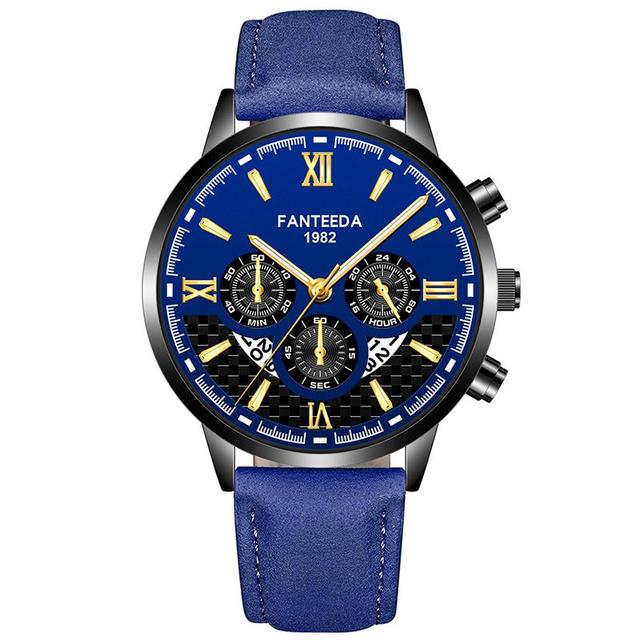 Creative Men Date Alloy Case Synthetic Leather Analog Quartz Sport Watch Male Clock Top Brand Luxury Relogio Masculino