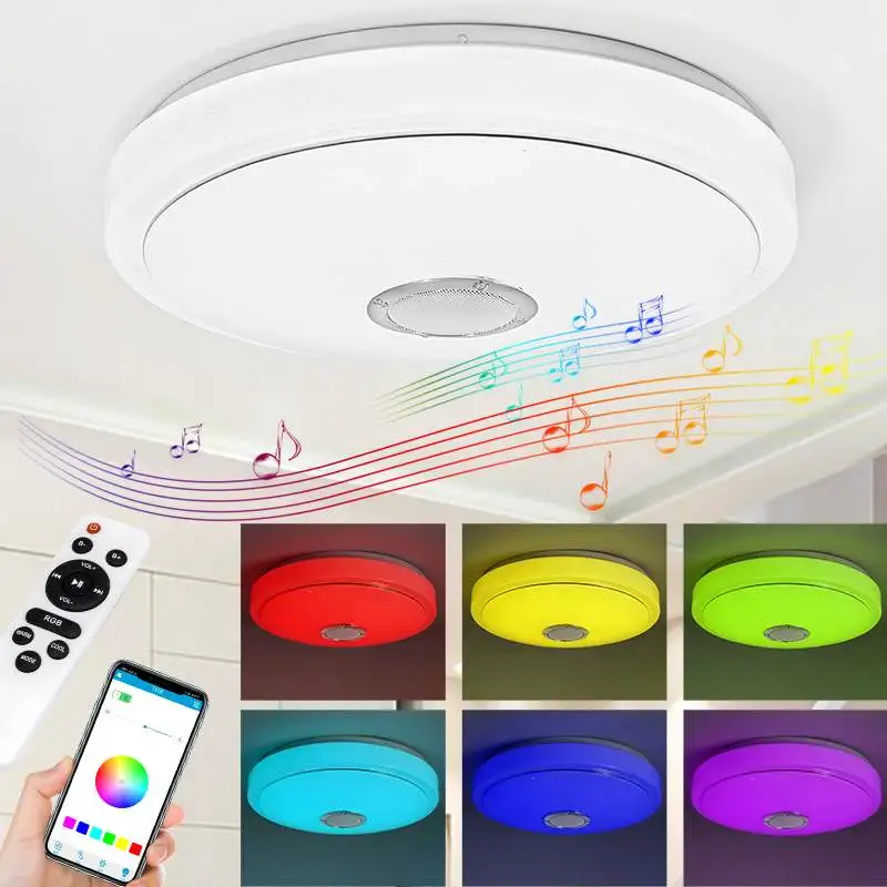 Modern RGB LED Ceiling Lights Home lighting 36W 72W APP bluetooth Music Light Bedroom Lamps Smart Ceiling Lamp+Remote Control