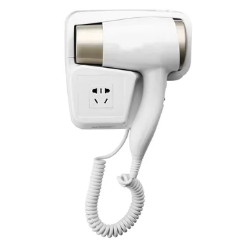 

Hot/Cold Wind Blow Hair Dryer Electric Wall Mount Hairdryers Hotel Bathroom Dry Skin Hanging Wall Air Blowers With Stocket