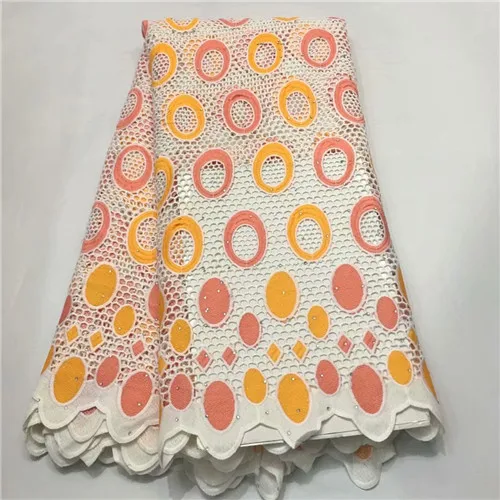 Новейший дизайн африканская кружевная ткань высокое качество нигерийский французский гипюр шнур кружевная ткань с камнем для свадебного платья E14-78 - Цвет: As picture