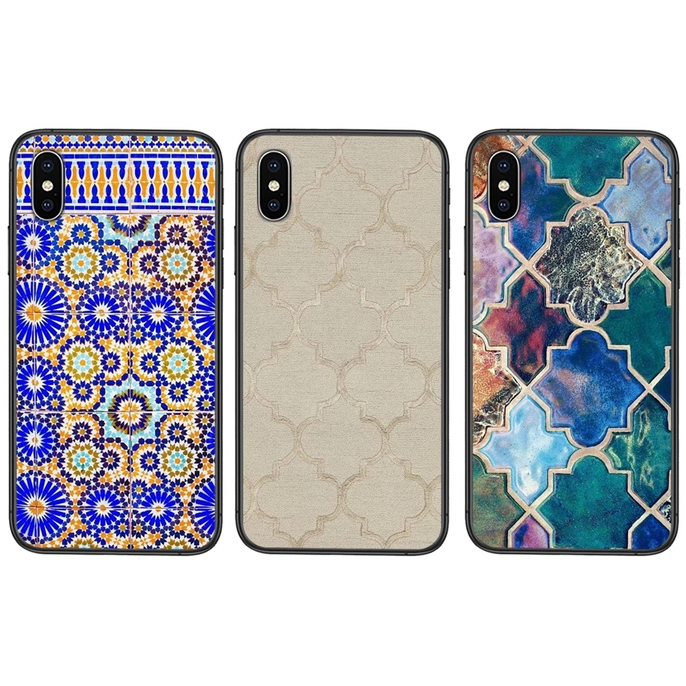 For Xiaomi Mi11 M10 Mi10I Mi10S Mi10T Mi9 CC9 Note10 Poco F3 X3 Lite Pro Ultra NFC Cell Phone Accessories Morocco Art Deco Tile | Мобильные