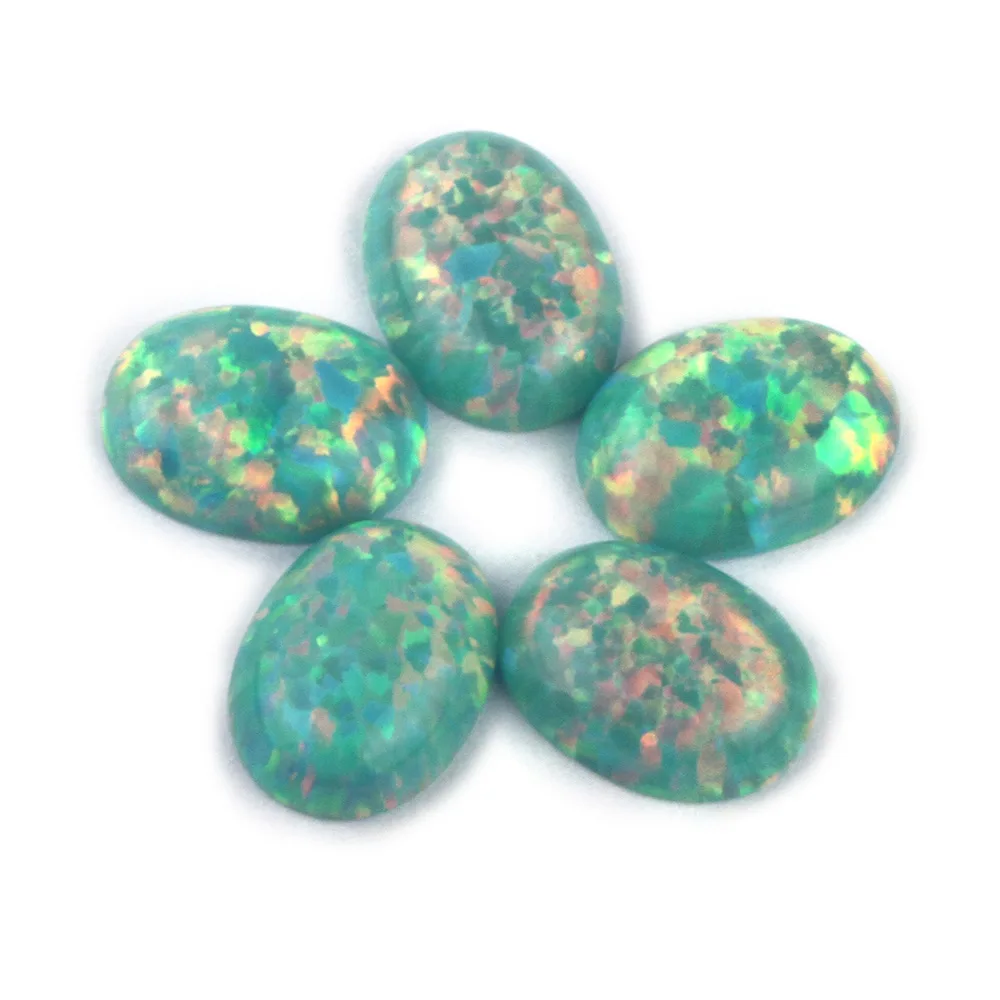 

Currently Available Direct Selling Synthetic Opal Egg-Shaped Usually OP03 Created Opal Ring Gem Stone
