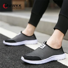 WWKK крик пляжная Рыбацкая летняя уличная прогулочная обувь мужская легкая дышащая сетка унисекс Лоферы быстросохнущая водонепроницаемая обувь