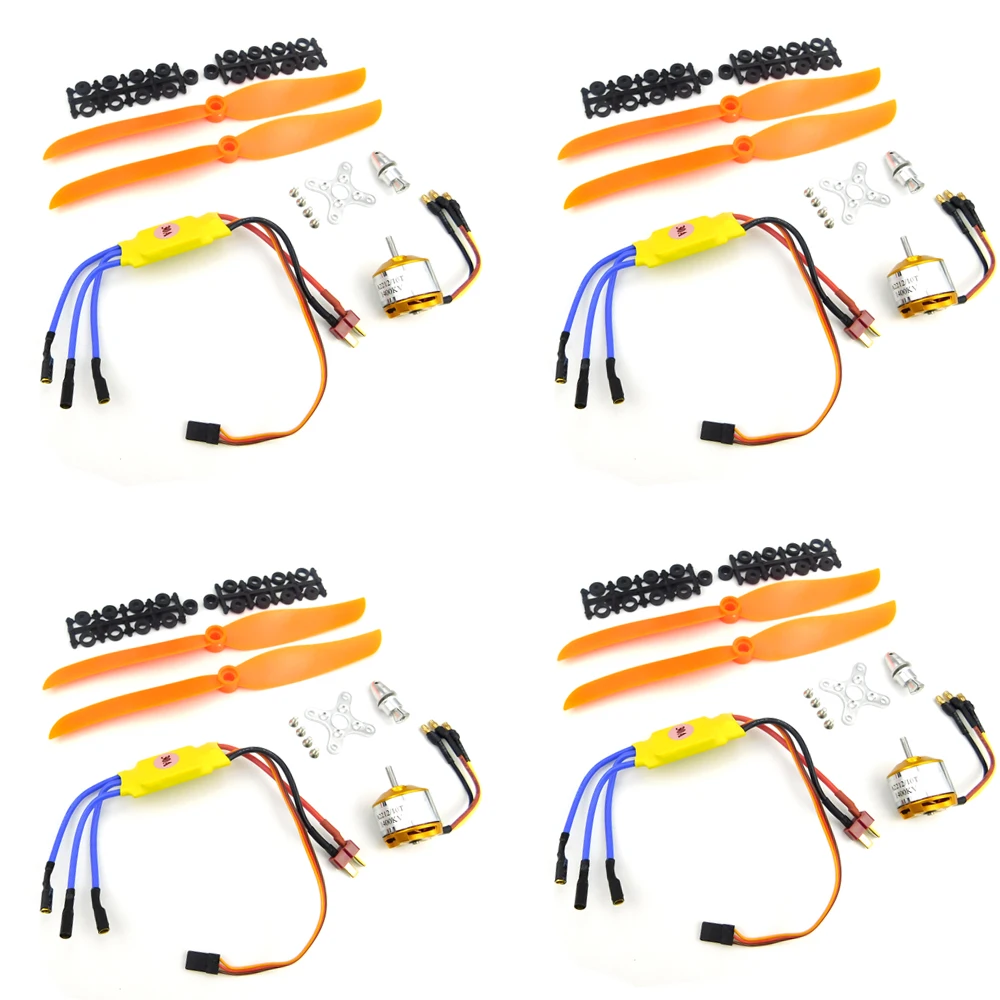 A2208 Brushless Motor & 30A ESC Combo For RC Airplanes – Multiple KV Options, XT60/Deans